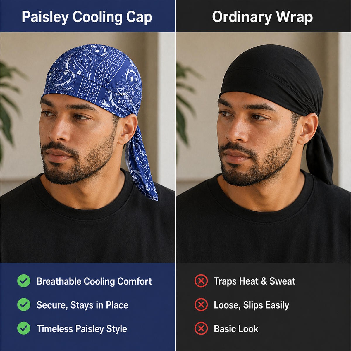 🔥Last Day Buy 1 Get 1 Free $9.99 Each🔥Paisley Cooling Headscarf Cap