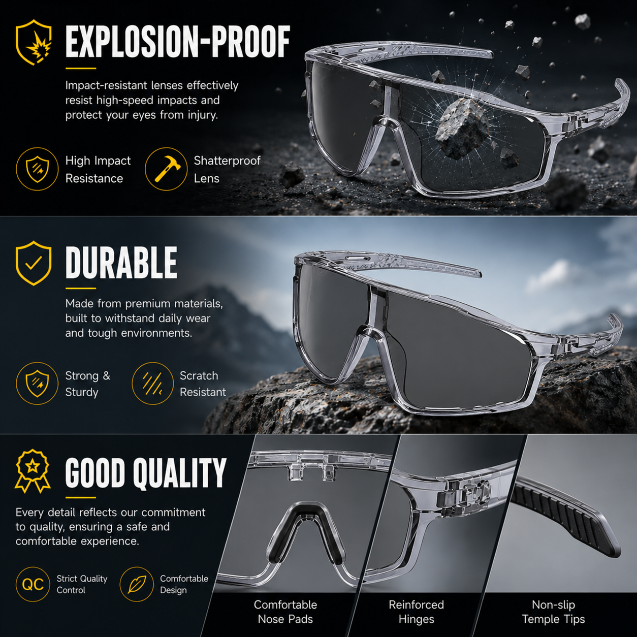 🔥Last Day Buy 1 Get 1 Free $14.99 Each☀️UV400 Photochromic Polarized Safety Glasses
